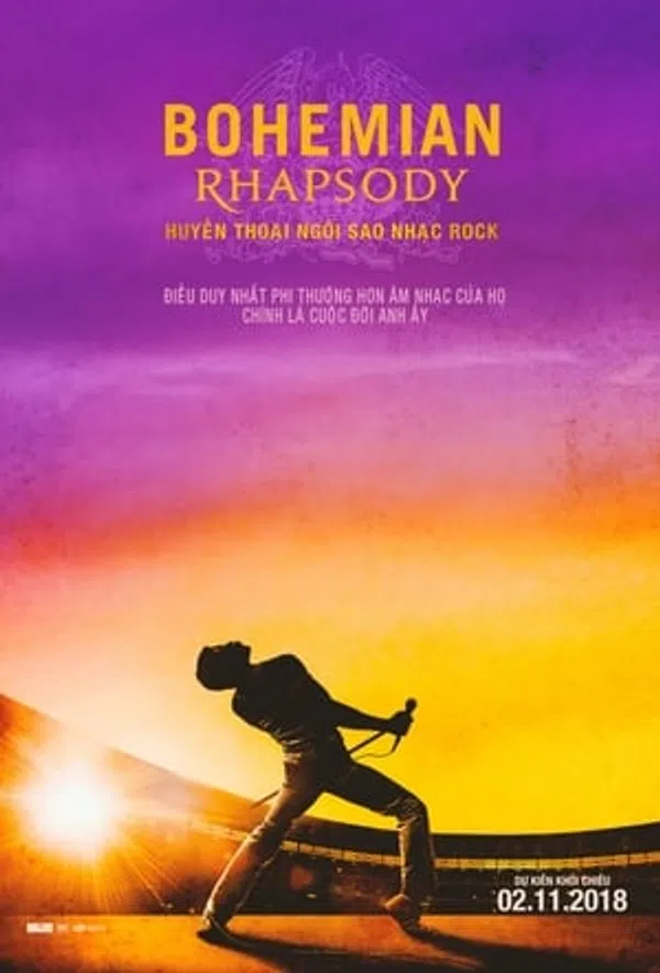 Poster phim Bohemian Rhapsody: Huyền Thoại Ngôi Sao Nhạc Rock trên Phim Mới